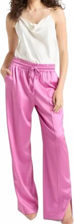 Cinq &agrave; Sept Damoni Satin Trouser Pant In Violet Dawn