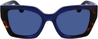 Ferragamo Blue Butterfly Ladies Sunglasses SF2035S 424 52