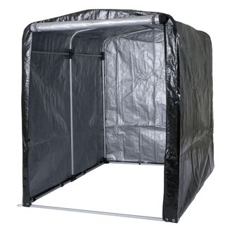 Hhg Nunca Usado] Garaje Para Bicicletas Hhg 449, L&aacute;mina De Garaje Garaje Tienda De Garaje, Aluminio Protecci&oacute;n Uv Impermeable, 201x157x201cm, Antracita