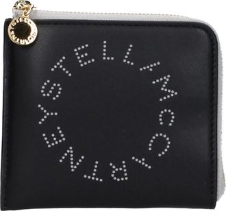 Stella McCartney Stella Mc Cartney Damens Geldb&ouml;rsen aus &Ouml;ko-Leder in Schwarz/Hellgrau