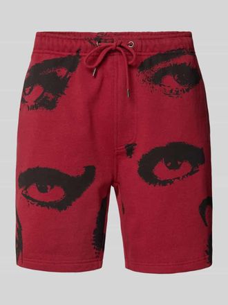 The Hundreds Sweatshorts mit Motiv-Print in Rot, Gr&ouml;&szlig;e M