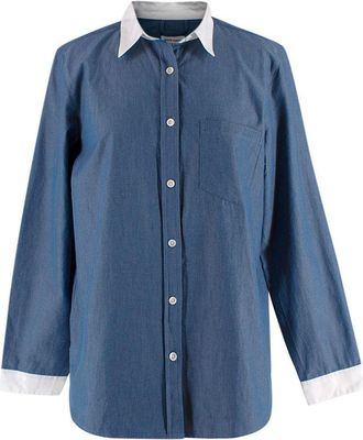 J.crew Navy White Collar Shirt Size S