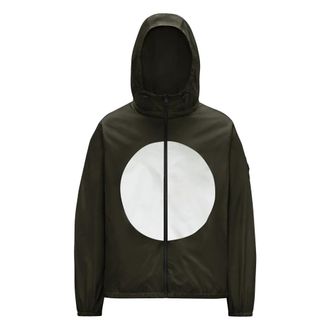 Moncler Light Jackets, male, Green, XL, Green Hooded Jacket Full Zip Regular Fit