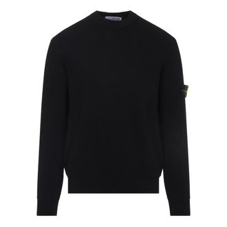 Stone Island Logo-patch Ribbed-knit Sweater