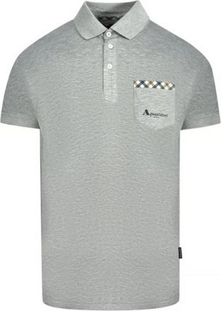 Aquascutum Unisex Volwassen Ruit Pocket Polo Shirt (Grijs)