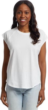 Lilla P Shirttail Raglan Crewneck Womens Clothing White : XS, Cotton