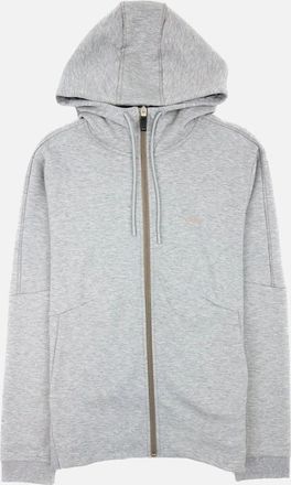 HUGO BOSS Mens Hugo Boss Saggy 2 Grid Artwork Zip Up Hoody Gray 059 - Size: 36