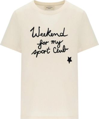Max Mara Edison T-shirt - Dames - T-shirts - Wit - S - Katoen - Tops