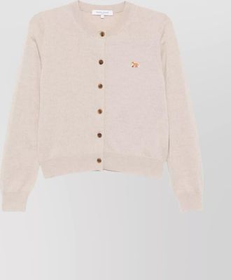 Maison Kitsun&eacute; baby fox wool cardigan