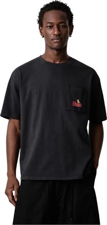 Rhude American Spirit Pocket T-shirt - Heren - Tops - Zwart - Maat: XL Katoen