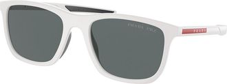 Prada PS10WSF Asian Fit Polarized TWK02G Mens Sunglasses White Size 54