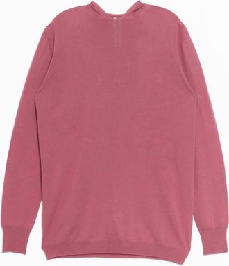 Rick Owens Mens Oversized Long Sleeve Hoodie In Thulian Pink