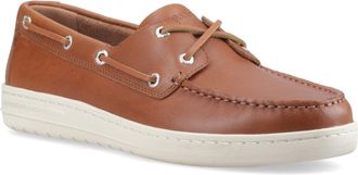 Sperry Top-Sider Strake 2-Eye Boat Leather Mens Open Tan Shoes - Brown - Size UK 12