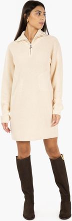 Patrizia Pepe Abito con mezza zip wooly white