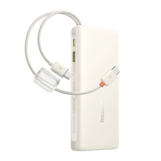 OEM Baseus Enerfill Fc41 Power Bank De 20000 Mah Y 100 W Con Pantalla Digital Y Dos Cables Usb-c Integrados - Beige