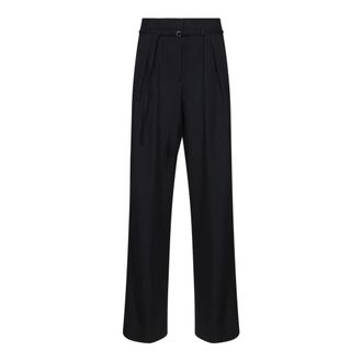 Dries Van Noten Rtw... - female - Dries Van Noten - Wide Trousers - Black - 2XS - Trousers
