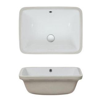 Crosswater Torino wastafel 51cm inbouw wit