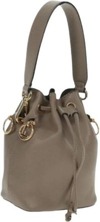 Fendi Pre-owned Vintage Bucket Bag - Dames - Vintage Tas - Grijs - ONE Size - Leer - Vintage