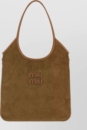 Miu Miu rectangular corduroy shopping shoulder bag