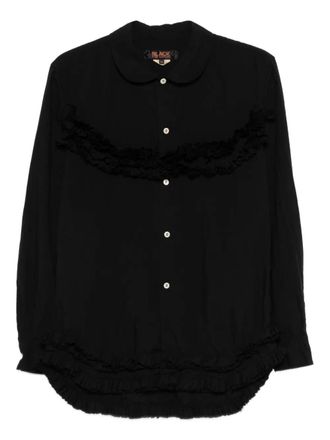 Comme Des Gar&ccedil;ons Camicia con ruches - Nero