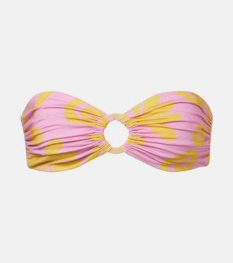 Cala de la Cruz Top de bikini bandeau Sandra estampado