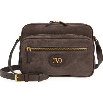 Valentino Antibes Suede Camera Bag in Brown at Nordstrom