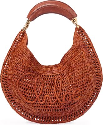 Chlo&eacute; SUMMER BANANA RAFFIA HOBO BAG - Chloe - Woman