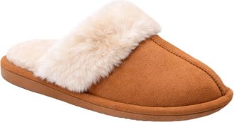 Generic Womens Slippers Mules Faux Fur Lined Anti-Skid Rubber Sole Super Soft High Density Plush Indoor Outdoor (Chestnut, 6, UK Footwear Size System, Adult, 