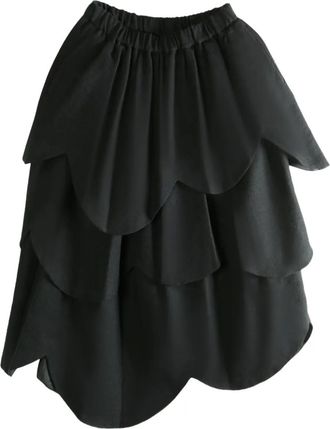 Comme Des Garçons layered petal skirt - Zwart