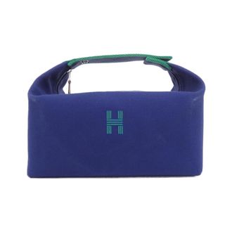 Herm&egrave;s Blue Canvas Pouch (Pre-Owned)