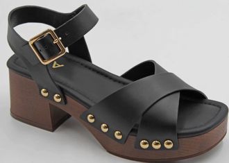 Mia Womens Finna Strappy Heel Sandal In Black