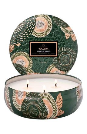 Voluspa Temple Moss 3-Wick Tin Candle at Nordstrom, Size 12 Oz
