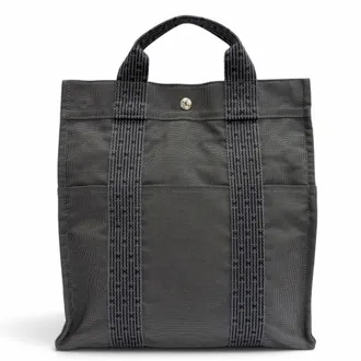 Herm&egrave;s Gray Polyamide Polyester Backpack (Pre-Owned)