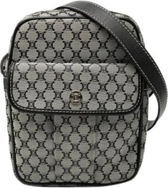 Celine Pre-owned Cross Body Bags, female, Gray, Size: ONE SIZE Pre-owned Canvas Crossbody Bag