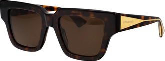 Bottega Veneta Bv 1276S Zonnebril - unisex - Zonnebrillen - Bruin - 52 MM - Accessoires