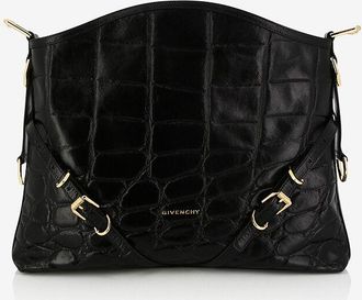 Givenchy Schultertasche aus Kalbsleder in Kroko-Optik Voyou Medium