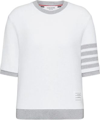 Thom Browne T-shirt con righe - Bianco
