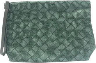 Bottega Veneta Pre-owned Clutches, female, Green, Size: ONE SIZE Pre-owned Fabric Clutch
