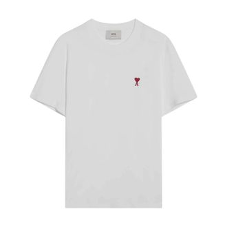 Ami Tops, Heren, Wit, S, Katoen, De Coeur Classic Fit T-Shirt