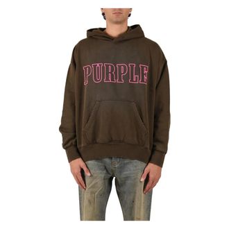 Purple Hoodies - Heren - Hoodies - Bruin - M - Hoodies & sweatvesten