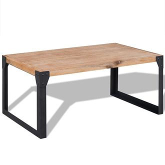 vidaXL Mesa De Centro De Madera Maciza De Acacia 100x60x45 Cm Vidaxl