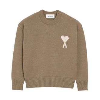 Ami Ami De Coeur Trui - unisex - Truien - Beige - Maat: XL Katoen