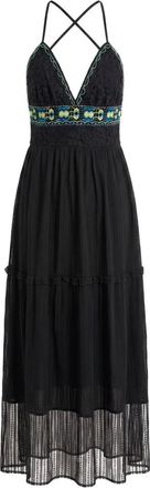 Trussardi Maxi Dress Scollo a V in Pizzo - - Dresses - Donna - Nero - S