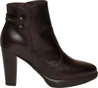 Nero Giardini Manolete Laarsjes met Hak - Dames - Laarzen met Hak - Bruin - 35 EU - Leer - Schoenen