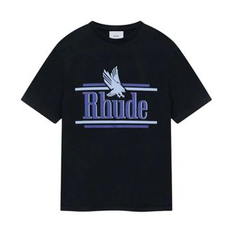 Rhude Rossa T Shirt - male - Rhude - T-Shirts - Black - 2XL - Tops