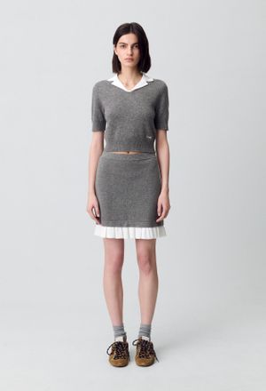 Claudie Pierlot Jupe courte maille fine