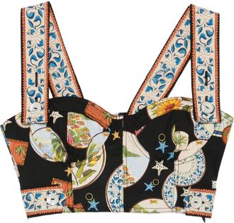 Farm Rio Trip Souvenir Crop Top - Womens - Cotton