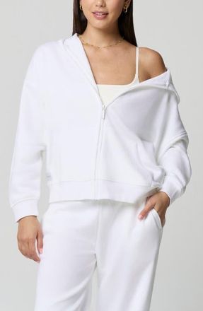 Florence By Mills Cozy Crush Forever Embroidered Oversize Graphic Zip Hoodie in Strawbery Stripe at Nordstrom, Size Xx-Small