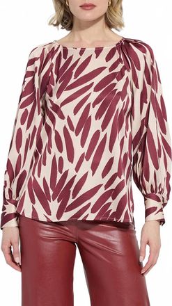 Lyss&eacute; Naila Raglan Neckline Detail Blouse In Autumn Leaf