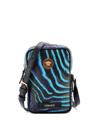 Versace Medusa Biggie Pouch Printed Leather Micro crossbody bag - women - Calf Leather - One Size - Multicolour
